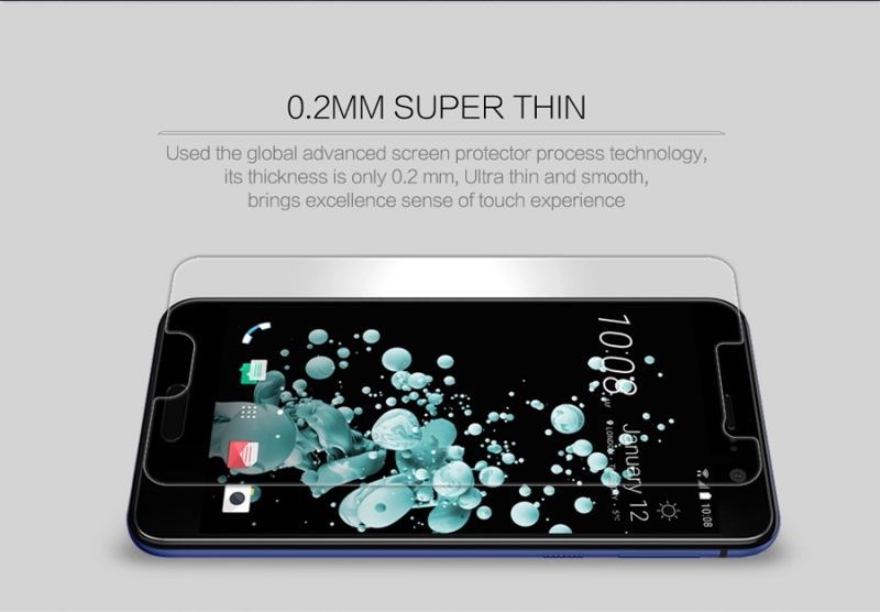  Miếng Dán Kính Cường Lực HTC U Play Hiệu Nillkin 9H + Pro có khả năng chống dầu, hạn chế bám vân tay cảm giác lướt cũng nhẹ nhàng hơn.