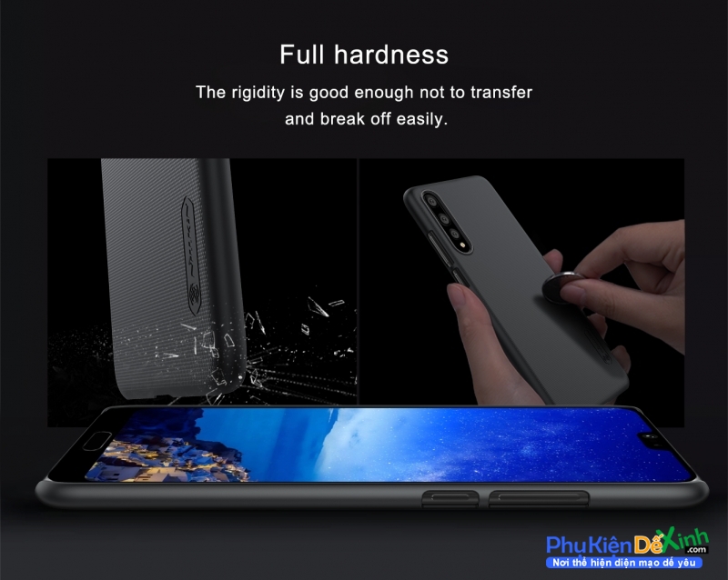 Ốp Lưng Huawei P20 Pro Dạng Sần Chính Hãng Hiệu Nillkin được làm bằng nhựa Polycarbonat, có độ đàn hồi tốt, rất bền,  ít bám vân tay, ko dễ bị xước, màu bền ko bị phai nên dùng lâu trông vẫn mới