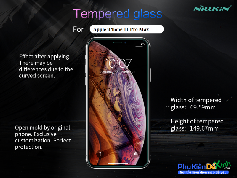 Kính Cường Lực iPhone 11 Pro Max Hiệu Nillkin 9H+ Pro Chính Hãng được phủ một lớp chống chói vẫn cho ta hình ảnh với độ nét cao so với hình ảnh hiển thị gốc, có khả năng chống trầy chống va đập tốt.