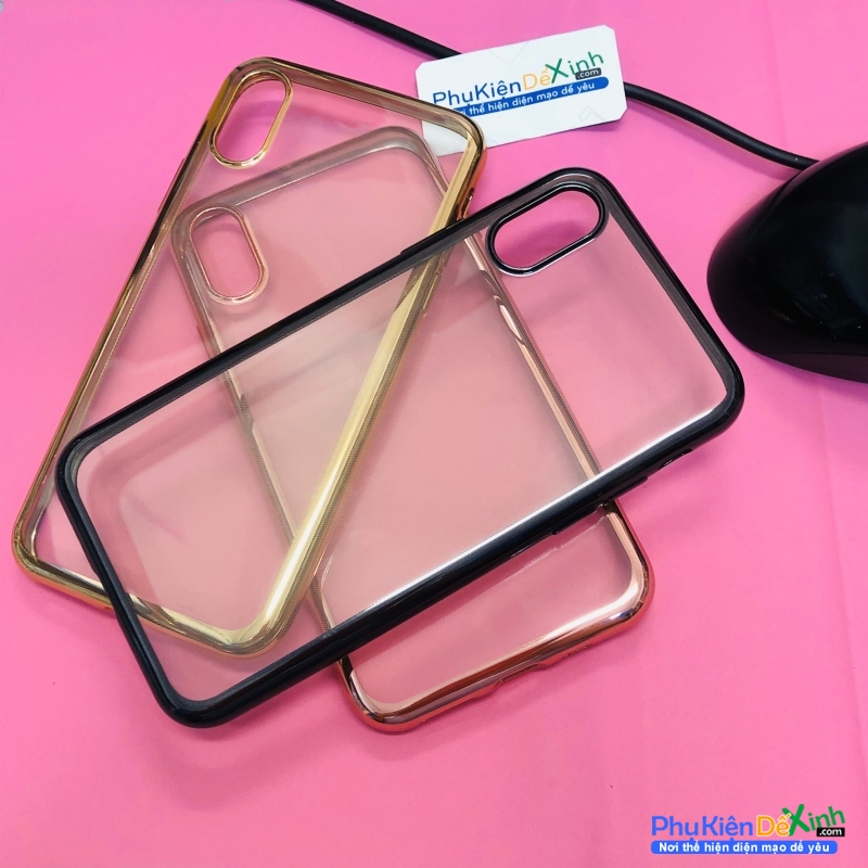 Ốp Lưng iPhone X Dẻo Viền Màu Hiệu Benks chất liệu từ TPU mềm, dễ tháo lắp, với thiết kế siêu mỏng 1.2 mm, trong suốt viền màu