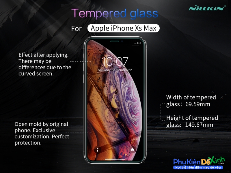 Miếng Dán Kính Cường Lực iPhone Xs Max Hiệu Nillkin 9H+ Pro được phủ một lớp chống chói vẫn cho ta hình ảnh với độ nét cao so với hình ảnh hiển thị gốc, có khả năng chống trầy chống va đập tốt.