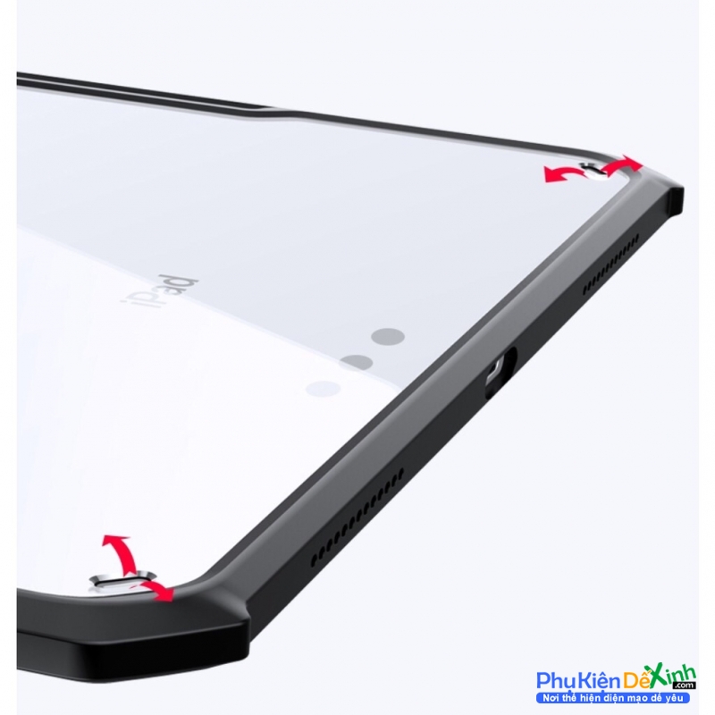 Ốp Lưng Chống Sốc iPad 9.7 Hiệu Xundd Viền Màu Lưng Trong thiết kế viền nhựa TPU mềm, độ đàn hồi cao, tháo lắp và vệ sinh dễ