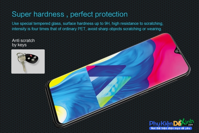 Dán cường lực Samsung Galaxy M20 mang thương hiệu Nillkin giúp bạn bảo vệ những chiếc smartphone đẳng cấp của mình một cách tốt nhất.