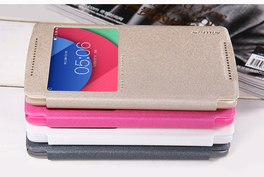 Bao Da Lenovo K4 Note Hiệu Nillkin Sparkle được sản xuất dành riêng cho điện thoại được làm từ PU cao cấp kết hợp với một loại da công nghiệp nhập khẩu. Bao Da Lenovo K4 Note Hiệu Nillkin Sparkle thiết kế bề mặt nhám. Mặt sau 
