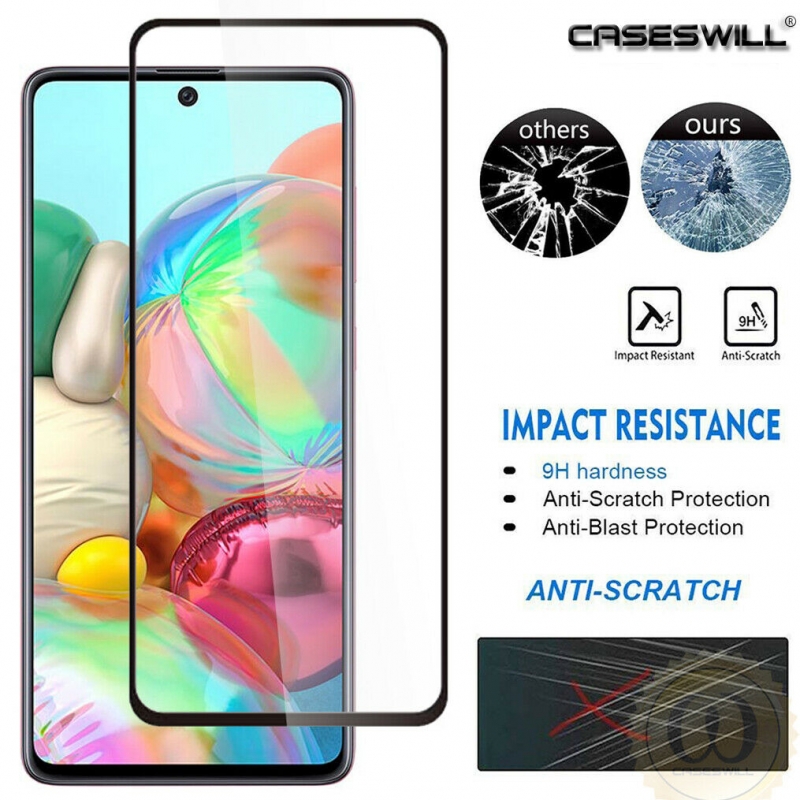 Miếng Kính Cường Lực Full Samsung Galaxy A31 Hiệu Glass ôm sát vào màn hình máy bao gồm cả phần viền màn hình, bám sát tỉ mỉ từng chi tiết nhỏ
