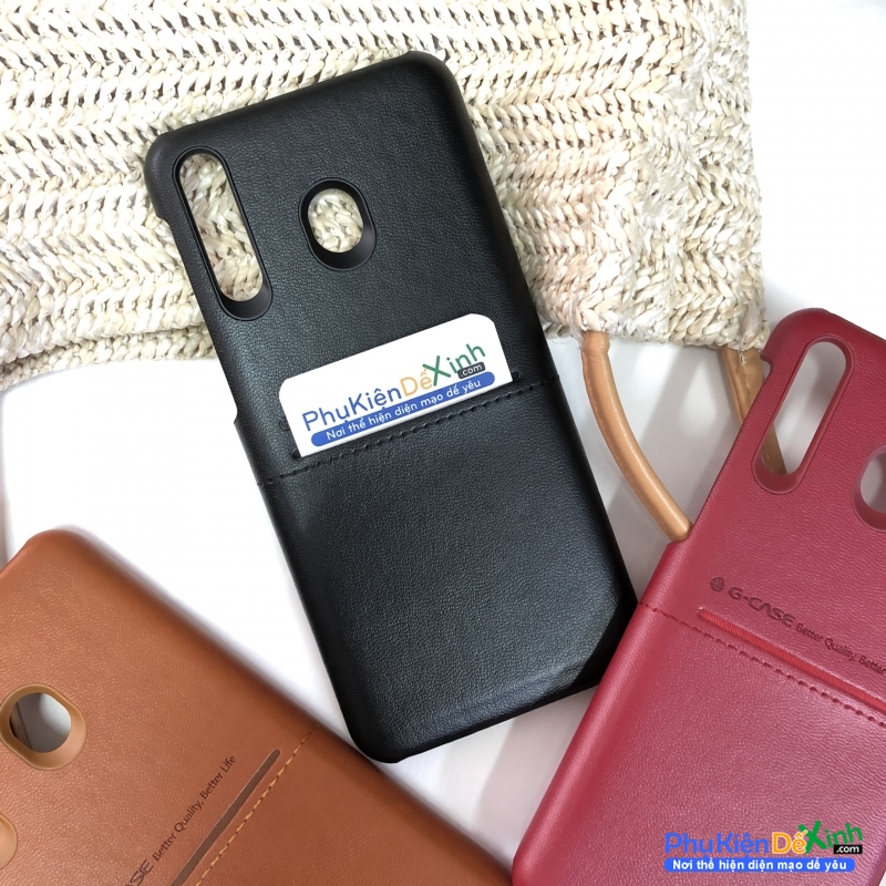 Ốp Lưng Samsung Galaxy A40s Hiệu G-Case bằng chất liệu da công nghiệp khung PU chắn chắc hạn chế bám vân tay, dễ vệ sinh 