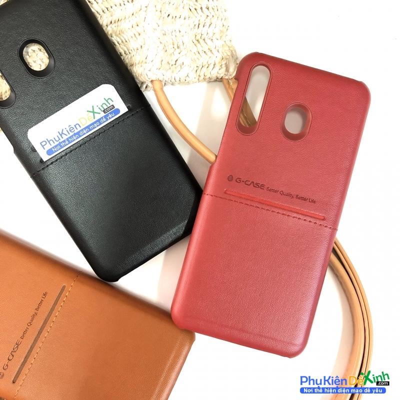 Ốp Lưng Samsung Galaxy A40s Hiệu G-Case bằng chất liệu da công nghiệp khung PU chắn chắc hạn chế bám vân tay, dễ vệ sinh 