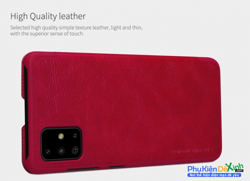 Bao Da Samsung Galaxy A51 Nillkin Qin Chính Hãng được làm bằng da và nhựa cao cấp polycarbonate khá mỏng nhưng có độ bền cao, cực kỳ sang trọng khi gắn cho chiếc dế iu của bạn.