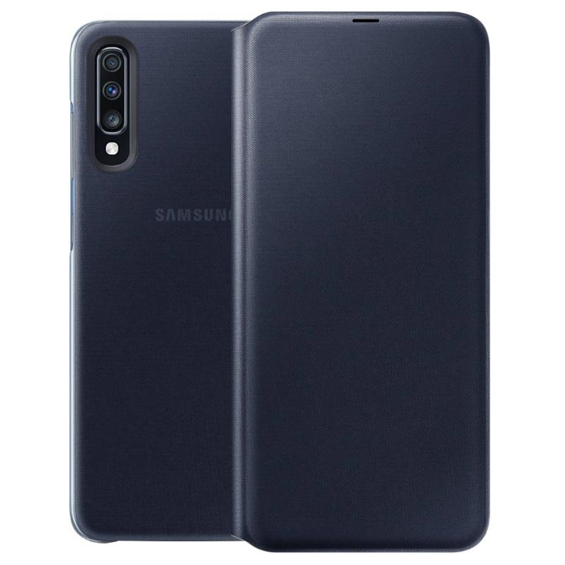 Bao Da Samsung Galaxy A70 Wallet Cover Chính Hãng thiết kế nhỏ gọn, có ngăn đưng card, bảo vệ điện thoại tránh va chạm và hạn chế trầy xước