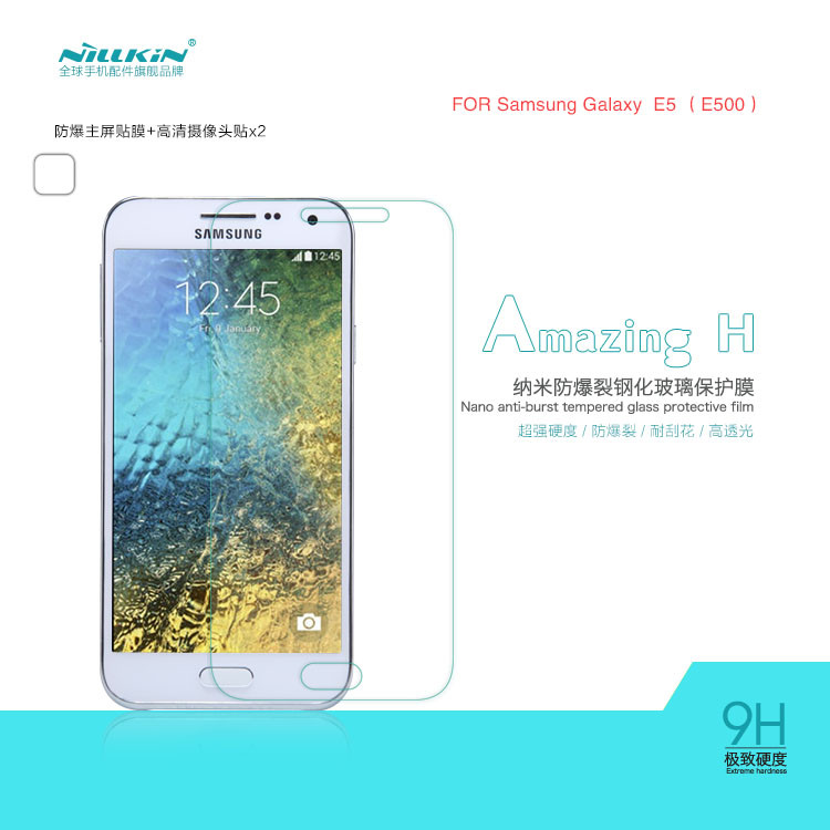 Dán cường lực Samsung Galaxy E5 thương hiệu Nillkin giúp bạn bảo vệ những chiếc smartphone đẳng cấp của mình một cách tốt nhất.