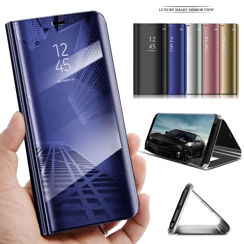 Bao Da Samsung Galaxy J8 2018 dạng gương cao cấp được làm bằng chất liệu nhựa cao cấp phủ một lớp gương sáng bỏng bên ngoài rất đẹp mắt và sang trọng, có thể chống ngang để xem phim chơi game điều rất tiện 