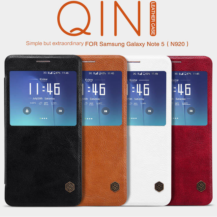 Bao Da Samsung Galaxy Note 5 Hiệu Nillkin Qin được làm bằng da và nhựa cao cấp polycarbonate khá mỏng nhưng có độ bền cao, cực kỳ sang trọng khi gắn cho chiếc iphone của bạn.