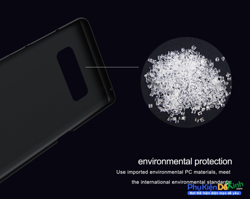 Ốp Lưng Samsung Galaxy Note 8 Hiệu Nillkin Da Sần được làm bằng nhựa Polycarbonat, có độ đàn hồi tốt, rất bền, da Sần thiết kế các chi tiết đúc chính xác lỗ camera, loa, phím nguồn, phím âm lượng...