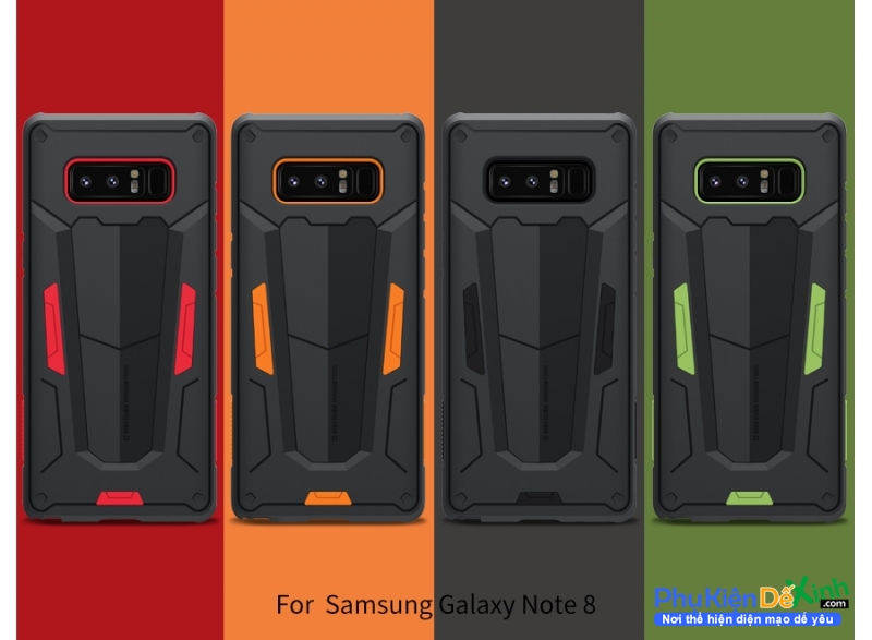 Ốp Lưng Samsung Galaxy Note 8 Chống Sốc Hiệu Nillkin Defender được thiết kế rất đẹp sang trọng, tạo nên khác biệt lớn cho người sử dụng, viền máy ôm khít vào thân máy giúp máy gia cố chắc chắn phần thân, giúp máy được chắc chắn trong quá trình ...