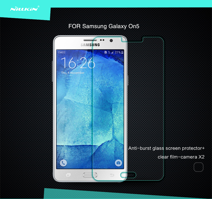 Miếng Dán Kính Cường Lực Samsung Galaxy On5 9H mang thương hiệu Nillkin giúp bạn bảo vệ những chiếc smartphone đẳng cấp của mình một cách tốt nhất. Miếng Dán Cường Lực Samsung Galaxy On5 Hiệu Nillkin có khả năng chống dầu, hạn chế bám vân tay ...