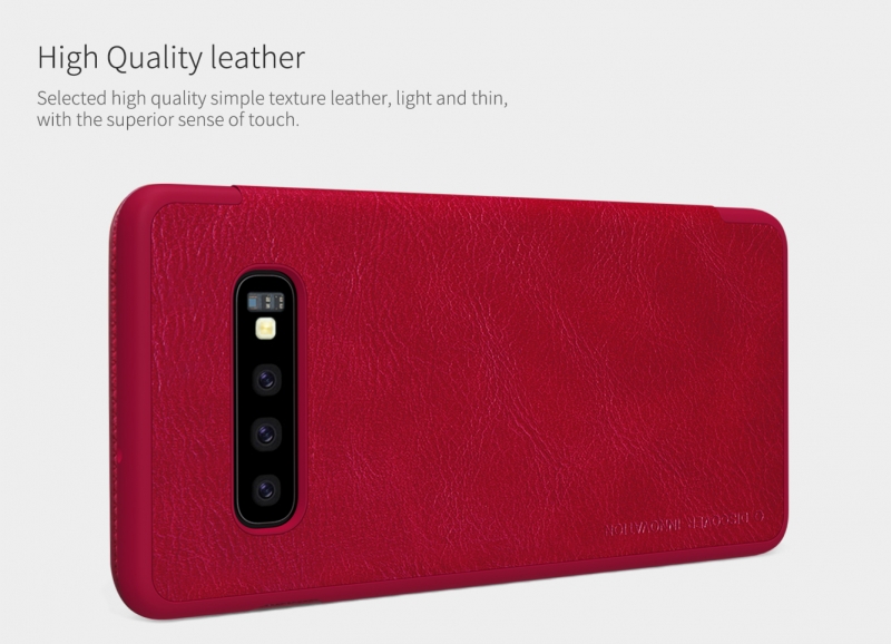 Bao Da Samsung Galaxy S10 Hiệu Nillkin Qin Chính Hãng được làm bằng da và nhựa cao cấp polycarbonate khá mỏng nhưng có độ bền cao, cực kỳ sang trọng khi gắn cho chiếc điện thoại của bạn.