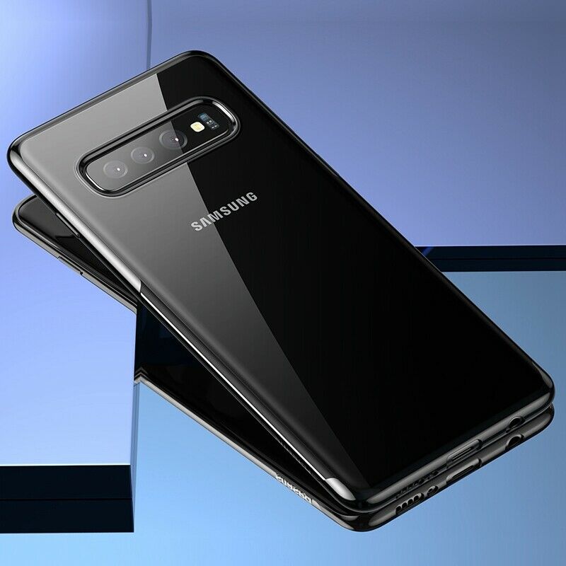 Ốp Lưng Samsung Galaxy S10 Hiệu Baseus Shining có thiết kế mặt lưng trong suốt hoàn toàn lộ nguyên bản mặt lưng của máy đẹp và sang hơn khi điểm nhấn là lớp viền màu bóng sắc sảo.