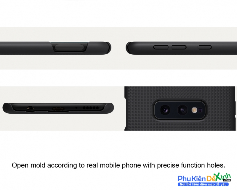 Ốp Lưng Samsung Galaxy S10e Hiệu Nillkin Dạng Sần có bề mặt được sử dụng vật liệu PC không ảnh hưởng môi trường, có tính năng chống mài mòn, chống trượt, chống bụi, chống vân tay và dễ dàng vệ sinh