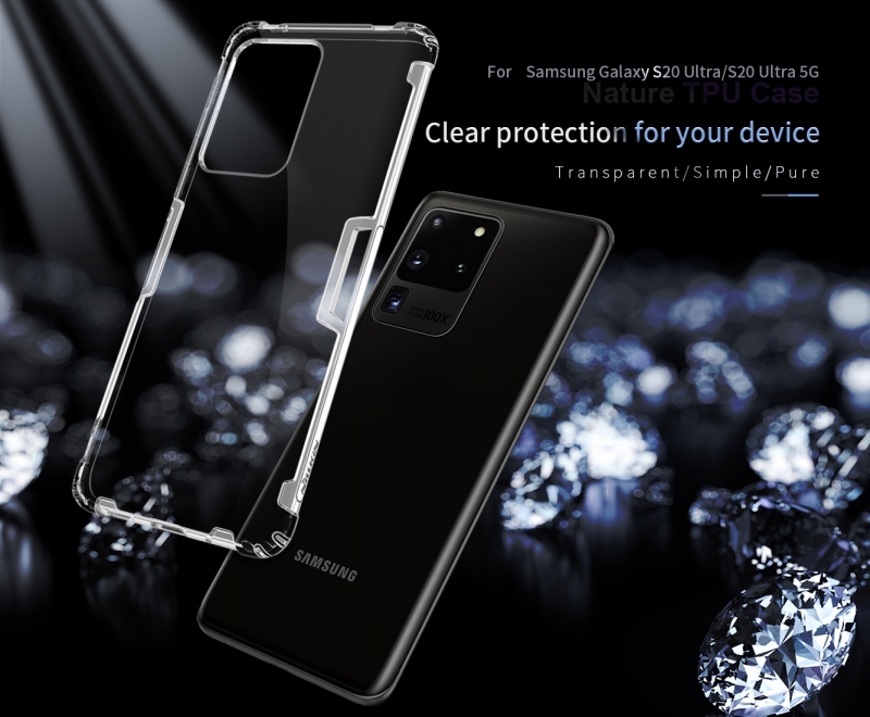 Ốp Lưng Samsung S20 Ultra 5G Dẻo Trong Suốt Hiệu Nillkin được sản xuất tại Hokong, là sản phẩm Ốp lưng Nillkin Nature TPU được làm từ TPU nhập khẩu chọn loc.