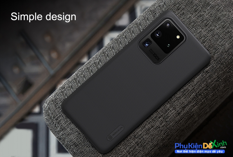Ốp Lưng Samsung Galaxy S20 Ultra Hiệu Nillkin Dạng Sần có bề mặt được sử dụng vật liệu PC không ảnh hưởng môi trường, có tính năng chống mài mòn, chống trượt, chống bụi, chống vân tay và dễ dàng vệ sinh