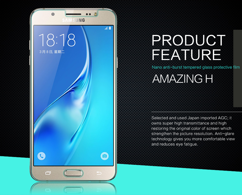 Miếng Dán Kính Cường Lực Samsung Galaxy S8 Hiệu 9H mang thương hiệu Nillkin giúp bạn bảo vệ những chiếc smartphone đẳng cấp của mình một cách tốt nhất. Miếng Dán Cường Lực Samsung Galaxy J7 Hiệu Nillkin có khả năng chống dầu, hạn chế bám vân tay.