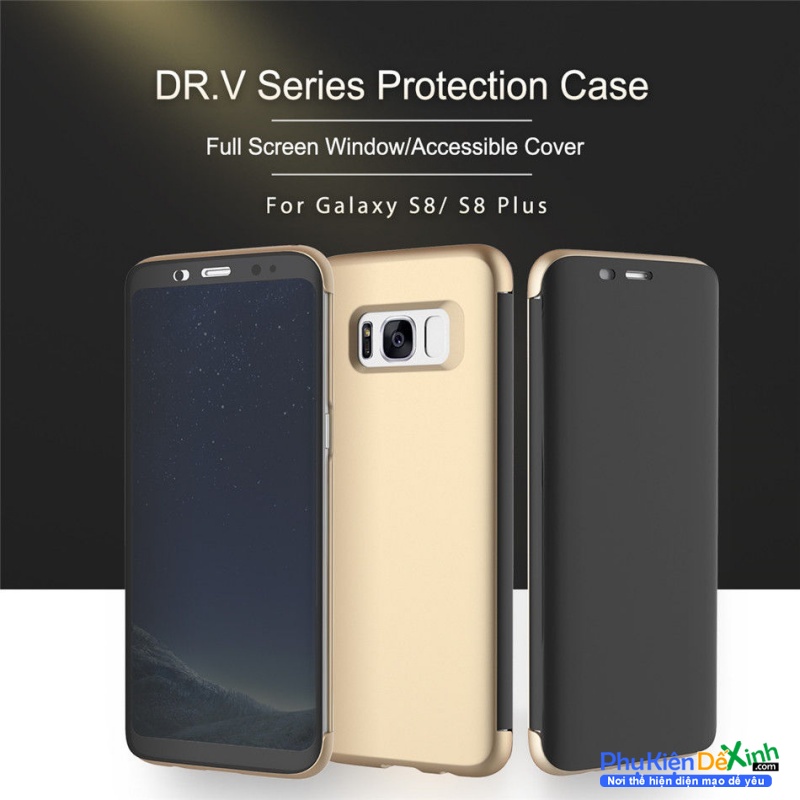 Bao Da Samsung Galaxy S8 Hiệu Rock Dr V được làm hoàn toàn bằng da công nghiệp sản xuất tại Hongkong nên bên ngoài chiếc rất chắc chắn, với gam màu  sang trọng và nhả nhặn kiểu dáng mỏng gọn giúp bạn có cảm giác nhẹ nhàng và t...