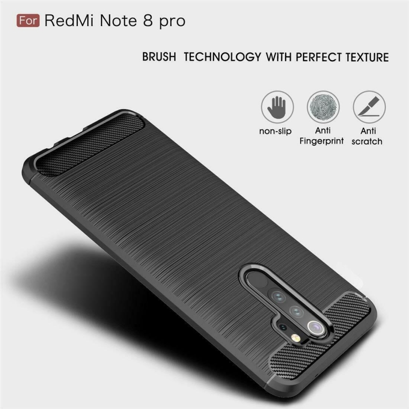Ốp Lưng Xiaomi Redmi Note 8 Pro Chống Sốc Hiệu Likgus được làm bằng chất liệu TPU mền giúp bạn bảo vệ toàn diện mọi góc cạnh của máy rất tốt lớp nhựa này khá mỏng bên ngoài kết hợp thêm bên trên và dưới dạng carbon rất sang trọng.